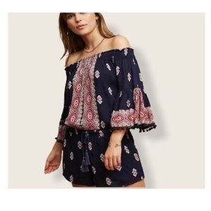 ANTHROPOLOGIE Lilka Off Shoulder Vada Paisley